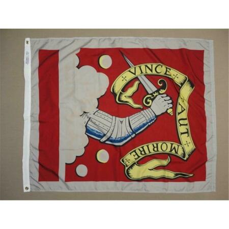SS COLLECTIBLES Nyl-Glo Bedford Flag-3 ft. X 3 ft. SS3318826
